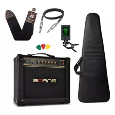 Kit Guitarra Borne Vorax 630 Amplificador Bag Correia Cabo