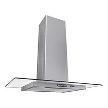 Coifa 90cm Cozinha Ilha Vidro Reto Inox Fogão 5 Bocas 220v