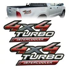 Par Adesivo Lateral Traseiro Hilux 4x4 Turbo Intercooler