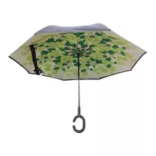 Guarda Chuva Invertido Forro Duplo Cabo Em C Estampado 120cm