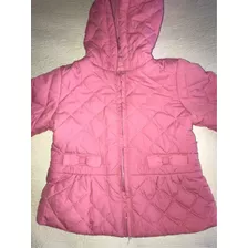 Campera Infantil Bebe C/capucha Rosa T18-24 Meses Buena