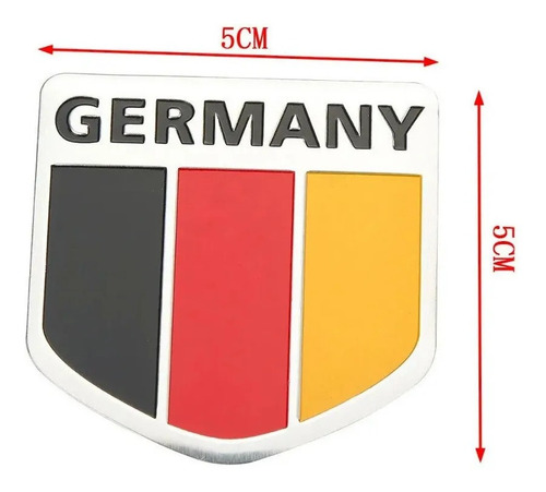 Emblema Bandera Alemania Aluminio P/ Volkswagen Audi Bmw Vw Foto 8