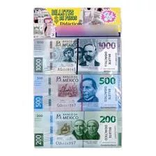 450 Billete Didactico Juguete Tamaño Grande 6 Denominaciones