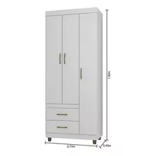 Guarda Roupa Solteiro 2232 Branco Araplac