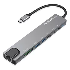 8 In 1 Usb-c Hub Argom One Axess Sdtf Hdmi 2xusb 3.0 Rj45