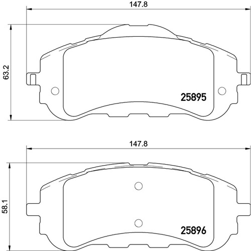 Balatas Bajos Metales Del Peugeot 308 16/17 Brembo Foto 3