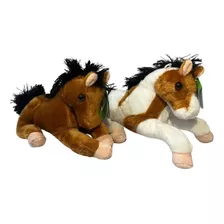 Kit De Cavalos Pelúcia Para Decoração Animais Fazenda