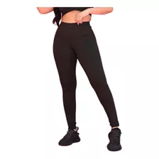 Calça Legging Preta Zero Transparência Cós Alto Academia