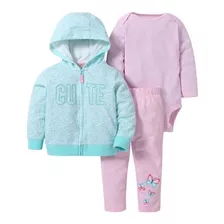 Conjunto De Buzo Más Body Bebé 100% Algodón 6 A 24 Meses