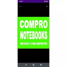 Notebook Compramos Com Defeito