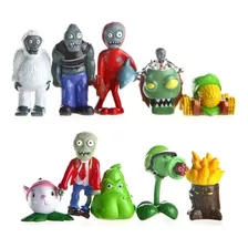 Kit Miniatura 10 Bonecos Plantas Zumbis Plants Vs Zombies