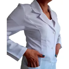 Jaleco Feminino M. Longa Gabardine Enfermagem Medicina