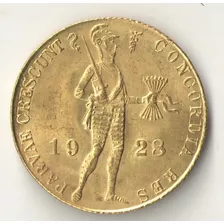 Holanda 1 Ducado 1928 3,494 Gramas Ouro 986 Dificil 21 Mm