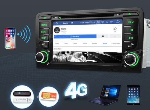 Estereo Audi A4 2002-2008 Android 10 Gps Touch Usb Radio Hd Foto 7