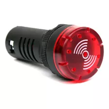 Sonalarme Buzzer Iluminado 22mm 12v Vermelho - Bz20-9l-r