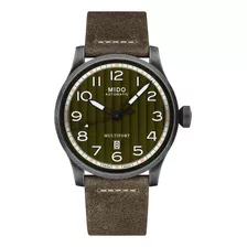 Reloj Mido Multifort Automatico Verde M032.607.36.090.00 Color Del Bisel Gris Color Del Fondo Verde Oscuro