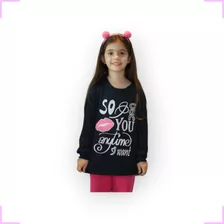 Pacote 10 Camiseta Manga Comprida Frio Básica Meninas Menino