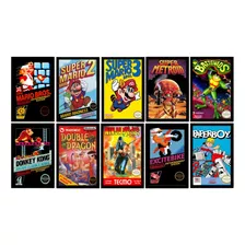 10 Placas Decorativas Tetris Atari Nintendo Nes Videogame