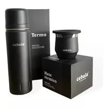 Set Termo 1lt [5 Años De Garantía] + Mate Acero Premium