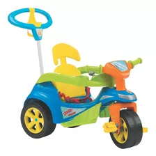 Triciclo Infantil Passeio E Pedal Baby Trike Azul Biemme