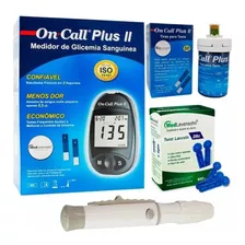 Kit Medição Diabetes Com 100 Tiras + 100 Lancetas + Caneta 