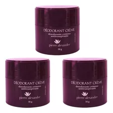 Desodorante Creme Pierre Alexander 50g Kit Com 3 Unidades