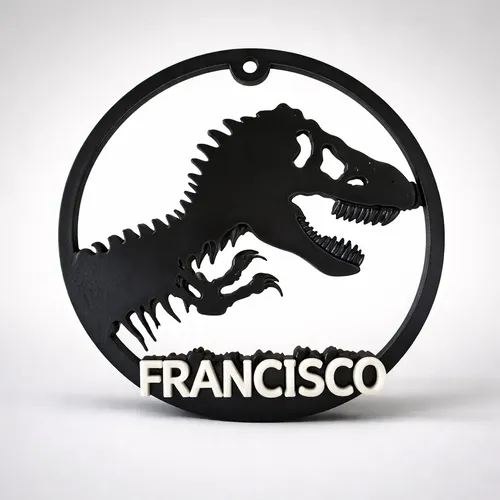 Dinosaurio Con Nombre Decoración Colgar Centro De Mesa 19cm