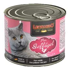 Alimento Leonardo Quality Selection Para Gato Adulto Sabor Ave En Lata De 200g