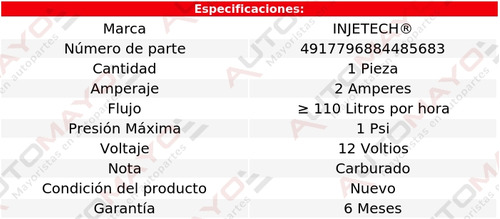 Un Rep Bomba Combustible Injetech Brava 2.0l 4 Cil 78-80 Foto 4