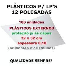 100 Plásticos Externos 0,10 Proteção P/ Capa Lp Disco Vinil