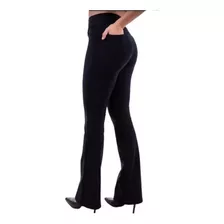 Calça Legguing Flare Preta C/bolso Cós Alto K2b Original 