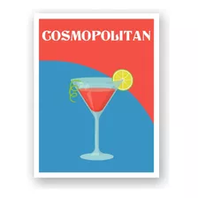 Poster Imprimible Cosmopolitan Cocktail Poster Digital Deco