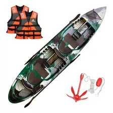 Kayak Caiaker New Foca 2 Plazas Estable Aventureros Color Selva