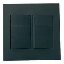 Interruptor Paralelo X6 4x4 Recta Black Fosco Blux