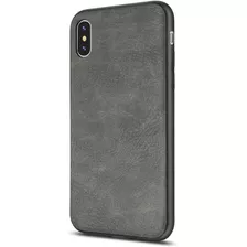 Funda Salawat De Cuero Sintetico Para iPhone X/xs - Gray 