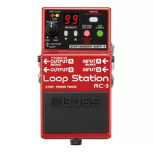 Pedal De Efecto Boss Loop Station Rc-3 Rojo