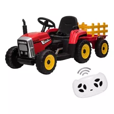 Tractor Elctrico A Batera Para Nios Con Control Remoto Y Rem