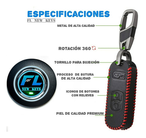 Funda De Piel Para Llave De Proximidad Mazda 3 6 Cx5 Cx7 Cx9 Foto 10