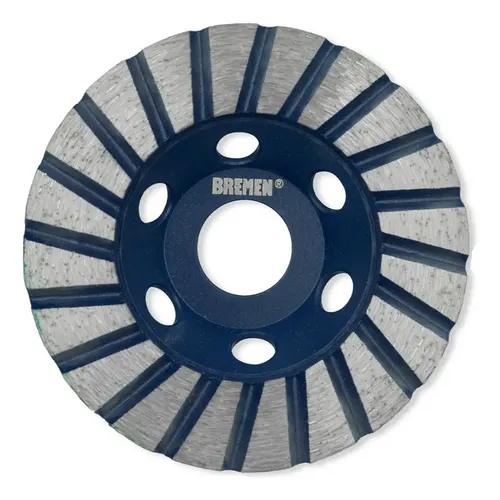 Disco Muela Diamantada Amoladora 100mm Turbo Bremen Mamposte Color Azul
