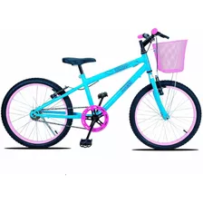 Bicicleta Infantil Forss Bella Aro 20 Com Cestinha Cor Turquesa