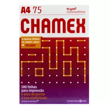 Papel Sulfite A4 Chamex Resma 500 Folhas 75g 210mmx297mm Branco