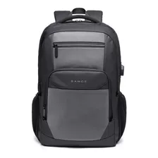 Mochila Masculina Para Notebook Impermeável Acabamento Fino Cor Cinza