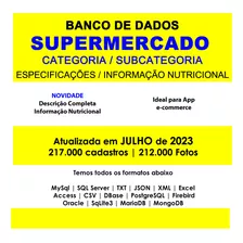 Banco De Dados Supermercado Categoria Subcategoria Promoção