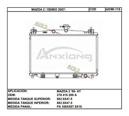 Tanque Plstico Inferior Mazda 2 Automatico (cod:ax/mi-115) Foto 2