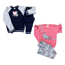 Kit 2 Conjunto Infantil Colorittá Menina Flanelado Tamanho 8