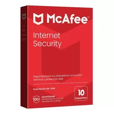 Antivirus Mcafee Internet Security 10 Dispositivos 1 Año