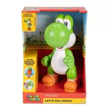 Super Mario Let's Go Yoshi Figura Interactiva D 30 Cm Muñeco