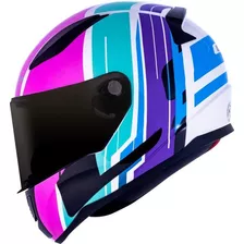 Capacete Moto Fechado Ls2 Ff353 Rapid Flag Neon Fucsia Novo