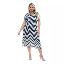 Vestido Midi Plus Size Roupa Feminina Estampado