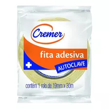 Fita Adesiva Autoclave Papel Crepado Listras Amarelas